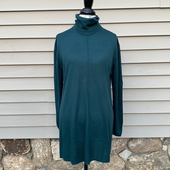 APT. 9® Women’s Ribbed Side Panel Turtleneck Sweater - Knight Green - Picture 2 of 13